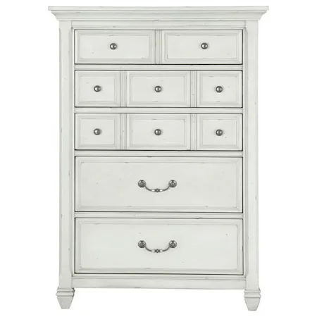 5 Drawer Chest with Felt Lined Top Drawer